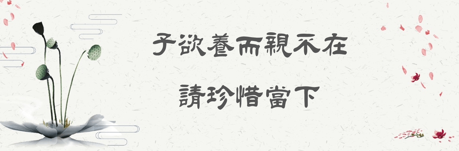 子欲養而親不在,請珍惜當下