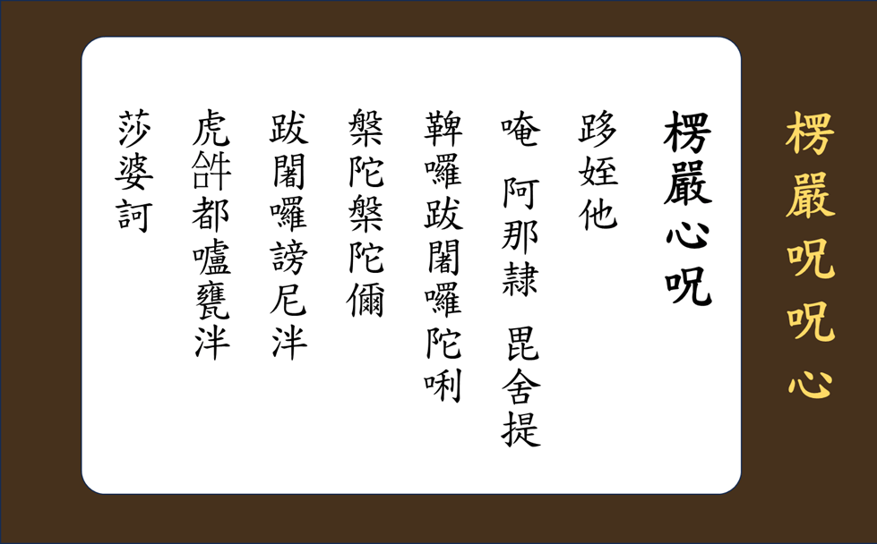 >楞嚴咒咒心